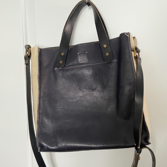 Madewell Navy & Cream Transport Crossbody Bag - Picture 4 of 4